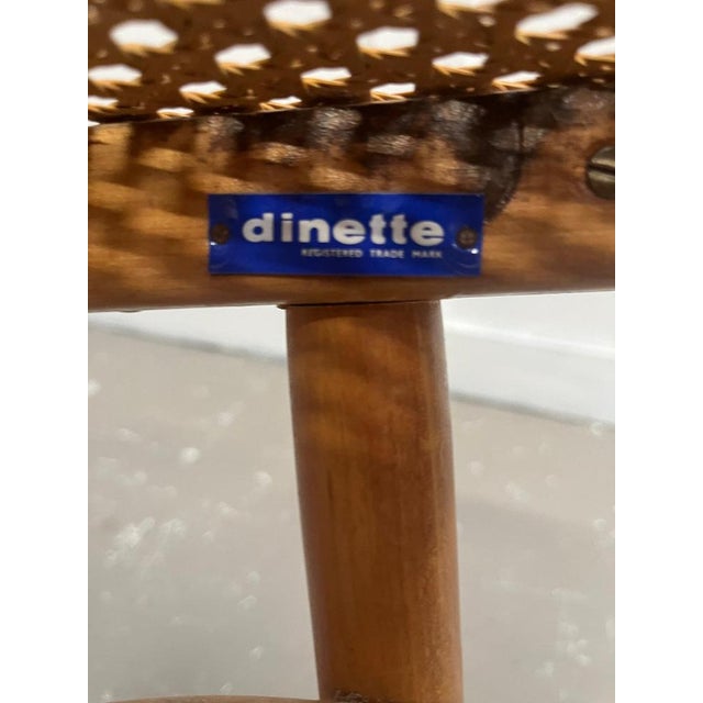 Beech, Bentwood & Cane Stool from Dinette, 1960s For Sale - Image 6 of 8