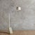 White Squiggle Floor Lamp with Stone Base, Italy 1970s For Sale In Chicago - Image 6 of 11