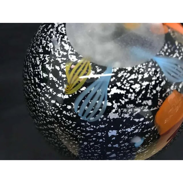 Glass 1980s Italian Vintage Multicolored Murano Glass Vase For Sale - Image 7 of 9