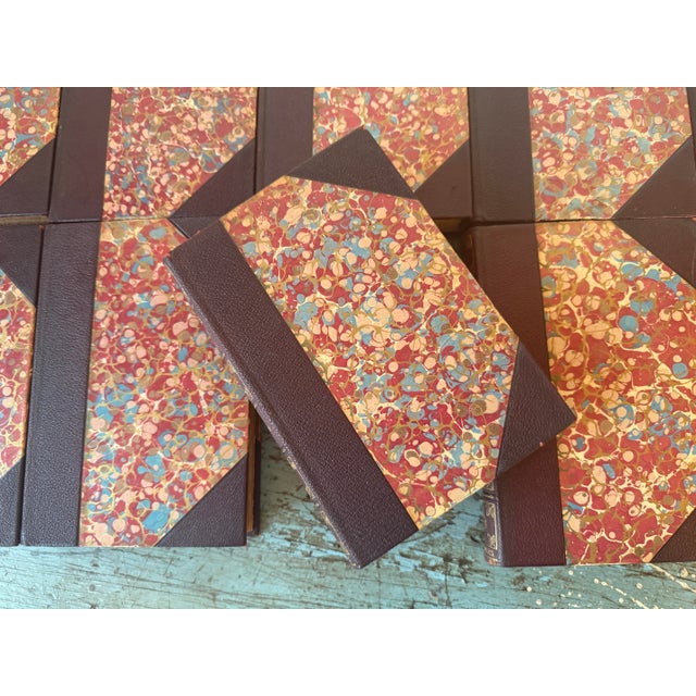 Burgundy Antique 24 Book Set of 'Complete Works of George Eliot' in Leather-Bound Volumes - By Harper & Brothers For Sale - Image 8 of 15