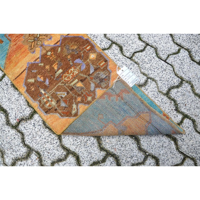 1960s Turkish Handmade Small Bohemian Rug For Sale - Image 5 of 6