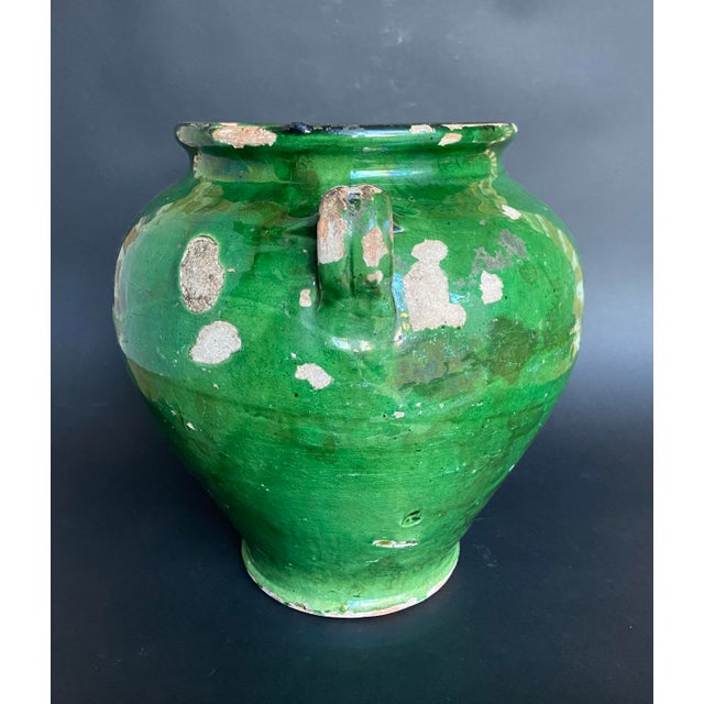 Antique South-West French Green Glazed Terracotta Jar, 1890s For Sale - Image 4 of 7