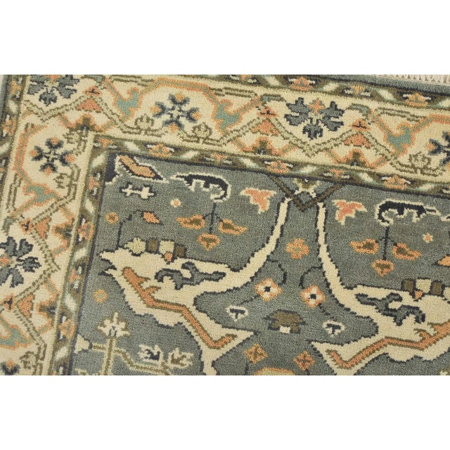 Oushak Rug 4’1” X 6’1” Gray Wool Tribal Hand-Knotted Oriental Carpet For Sale In Philadelphia - Image 6 of 13
