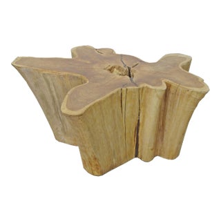 Organic Modern Nature Wood Color Coffee Table For Sale