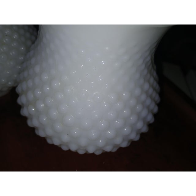 Vintage Hobnail Milk Glass Chandelier or Sconce Shade, 1 5/8 Inch Fitter, the outer diameter of the fitter is 1 5/8 and 1...