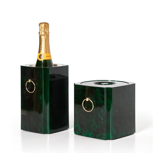 Italian 1970s Italian Lacquerware Bar Set - 2pcs For Sale - Image 3 of 6