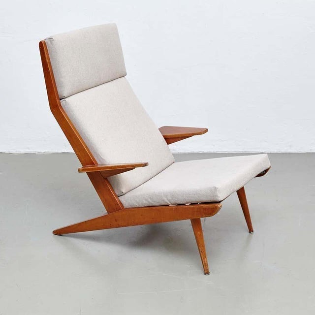 Set of Mid-Century Modern Wood High Back Lounge Chairs from Koene Oberman, 1960s For Sale - Image 3 of 18