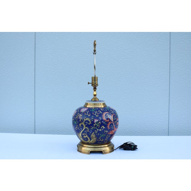 Vintage Late 20th-Century Wildwood Chinoiserie Ginger Jar Porcelain Table Lamp For Sale - Image 13 of 17