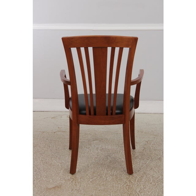 2000 - 2009 Set of 8 Stickley Cherry Bayonne Dining Chairs For Sale - Image 5 of 17