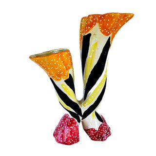 Mid-Century Italian Ceramic Vase from Guerrieri, 1965 For Sale