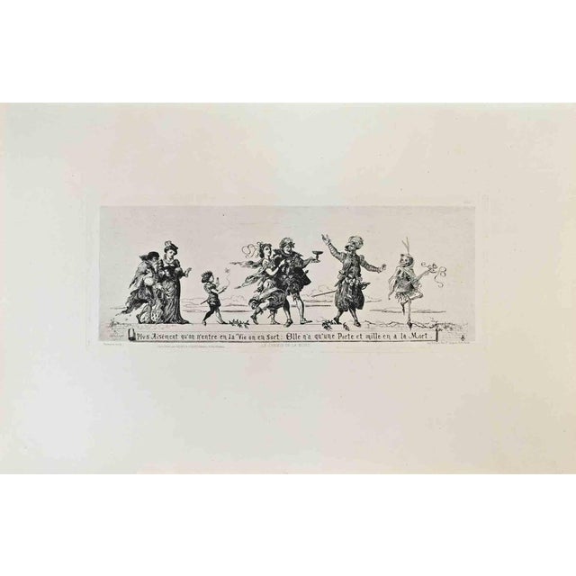 Le Chemin de la Mort is an artwork realized by Charles Thompson in the 1870s. Etching. Good conditions. Realized for the...