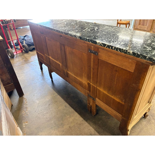 Early 20th Century Enfilade Louis XV Style Marble Top Bleached From Aix en Provence France. For Sale - Image 4 of 6