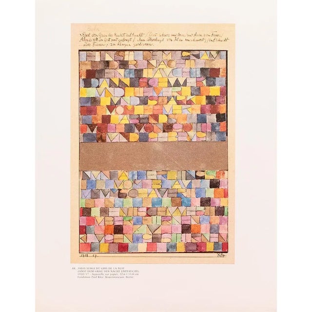 An excellent full-color print after painting "Once Emerged from the Gray of Night" by Paul Klee. Published by New French...