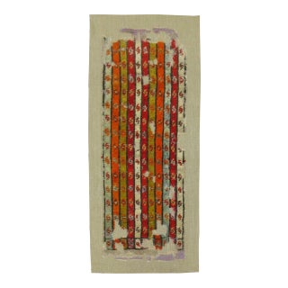 19th Century 18th Century Rug on Linen - 1'9" x 3'9" For Sale