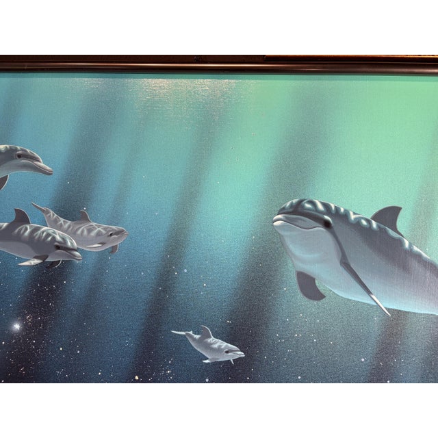William Schimmel Jr. "Passage of the Dolphin" Original Oil Painting, Signed 1987, 30x40 For Sale - Image 6 of 10