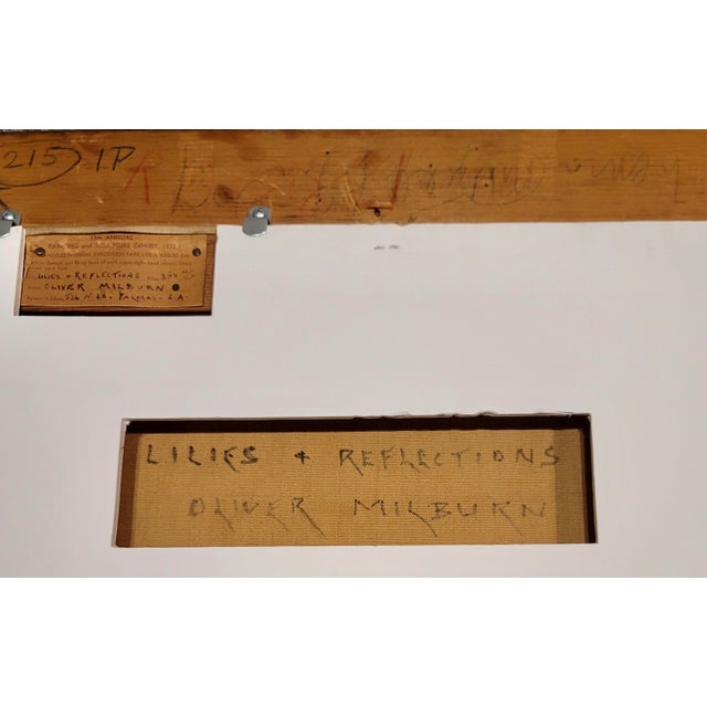 Oliver Milburn - Water Lilies - 1920s Impressionist - Oil Painting For Sale - Image 10 of 12