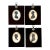 Vintage Silhouette Portraits in Black Frames - Set of 4 For Sale