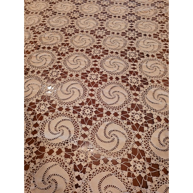 Vintage Crochet Tablecloth For Sale In San Antonio - Image 6 of 6