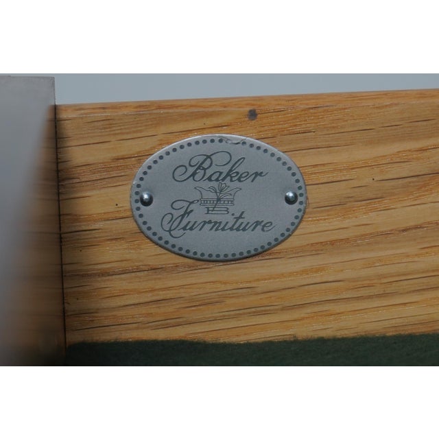 Baker Mahogany 2 Piece Breakfront China Display Cabinet For Sale - Image 18 of 18