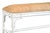 2020s Matthew Izzo Home Asha Natural Rattan Bench With White Painted Base For Sale - Image 5 of 9