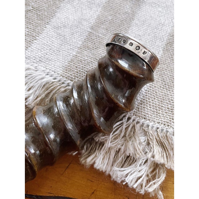 Victorian 1891 Scottish Sterling Silver and Antler Toast Fork For Sale - Image 3 of 8