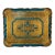 Vintage Rectangular Italian Blue and Gold Florentine Tray For Sale