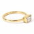 Mid-Century Modern Mid 20th Century 14k Yellow Gold Bezel-Set 1 Carat Emerald Cut Diamond Ring, Size 7.5 For Sale - Image 3 of 4