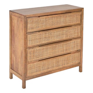Eldridge Wood Chest With Four Drawers by Loomlan For Sale