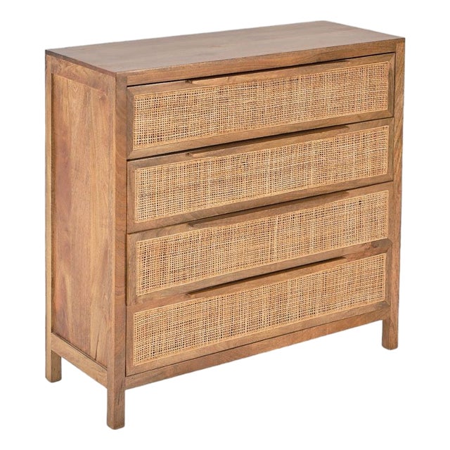 Eldridge Wood Chest With Four Drawers by Loomlan For Sale