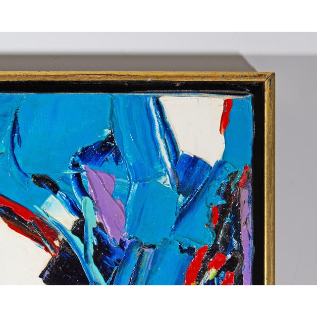 Textile Abstract Oil on Canvas Painting by Sidney Smiley For Sale - Image 7 of 9