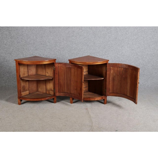 Small Antique Corner Cabinets in Cherry, 1800s, Set of 2 For Sale - Image 16 of 18