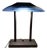 1980s Postmodern Memphis Blue Glass Desk Lamp Geometric Light by Robert Sonneman For Sale
