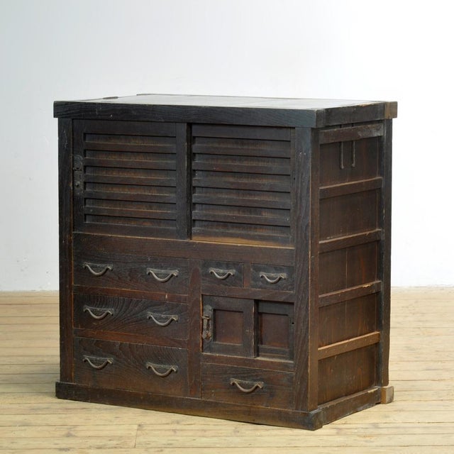 Japanese Tansu Chest of Drawers, 1900s For Sale - Image 3 of 16