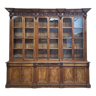 French Walnut Glazed Kitchen Dresser For Sale