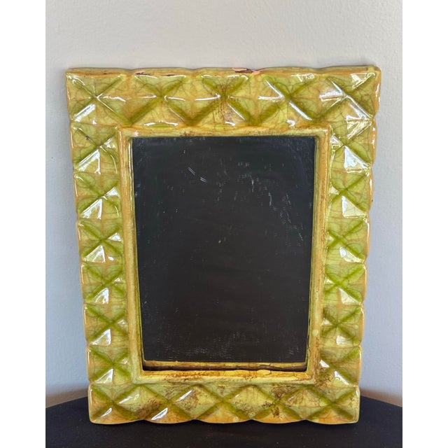 Majolica 1990s Majolica Style Ceramic Mirrors For Sale - Image 4 of 6