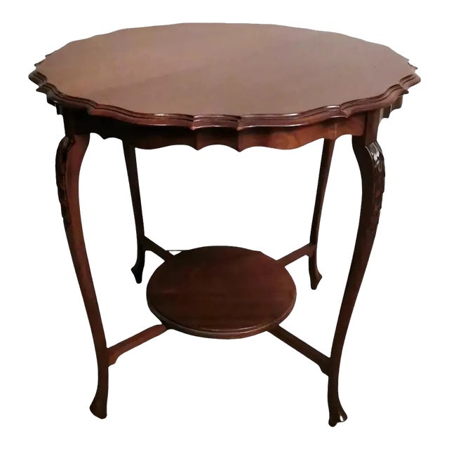 1920s Chippendale Style English Wood Coffee Table For Sale
