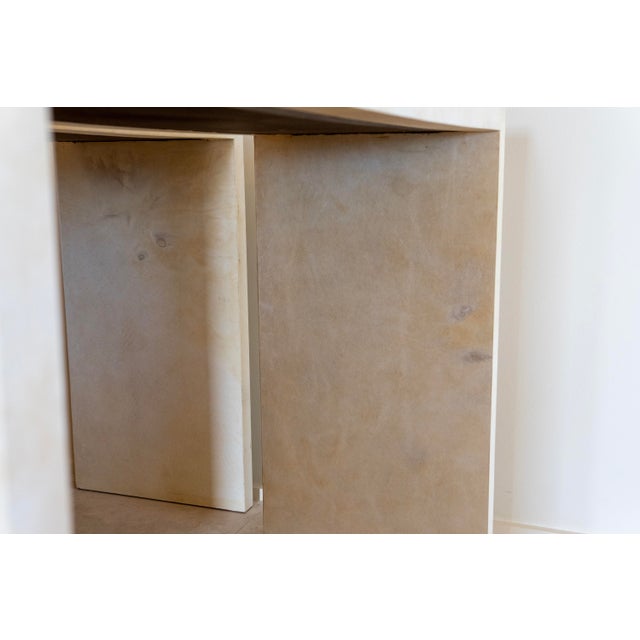 1980s Parchment Covered Console Table (In the Manner of Jean-Michel Frank) For Sale - Image 14 of 14