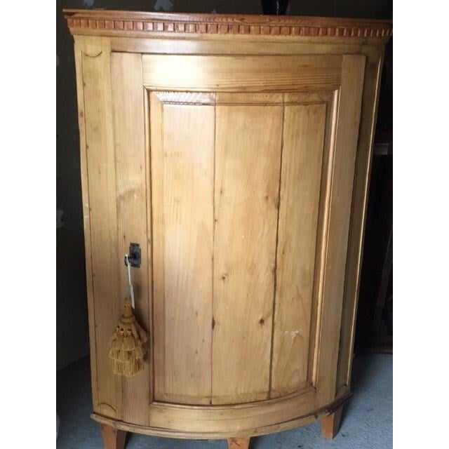 Late 19th Century Antique Swedish Pine Corner Cupboard For Sale - Image 5 of 7