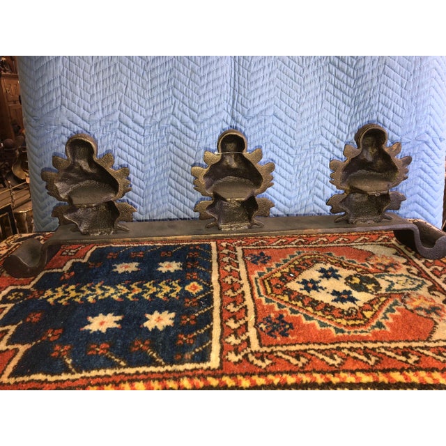 Late 20th Century Bronze Finish Iron Fireplace Front For Sale In Los Angeles - Image 6 of 7