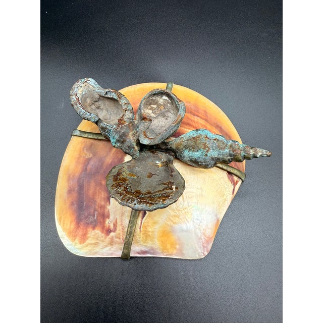 Set of 2 Maitland Smith Mother of Pearl Shell Caviar Dish For Sale - Image 10 of 16