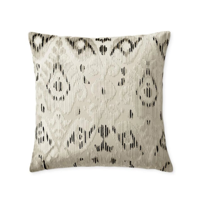 Contemporary The House of Scalamandré Tashkent Velvet Pillow, Smoke For Sale - Image 3 of 3