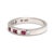 Early 21st Century 0.61ctw Ruby and Diamond Channel Band Ring, 18k White Gold, Ring Size 6.25 For Sale - Image 5 of 6