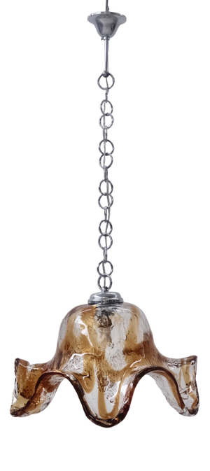 Vintage Murano Pendant Lamp from Mazzega, 1970s