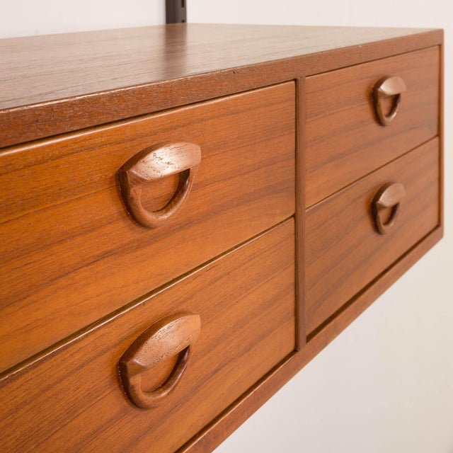 Vintage Teak Wall Unit by Kai Kristiansen for FM Mobler, 1960s For Sale - Image 9 of 18