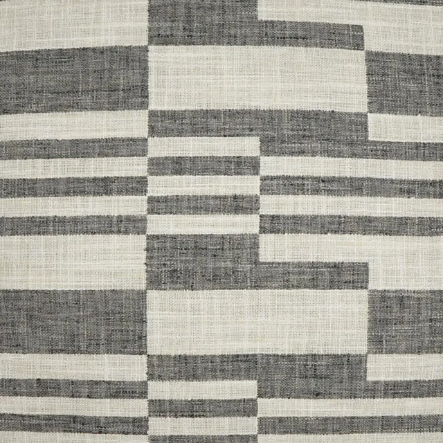 Contemporary Gray and Ivory Lumbar Pillows - a Pair For Sale - Image 3 of 3