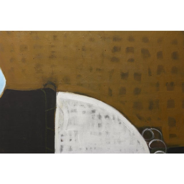 Large Equestrian Oil Painting on Unprimed Belgian Linen 180 X 220 Cm For Sale - Image 4 of 8