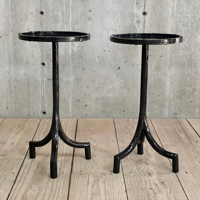 Industrial Hand Powder Coated Steel Drink Table Chairish