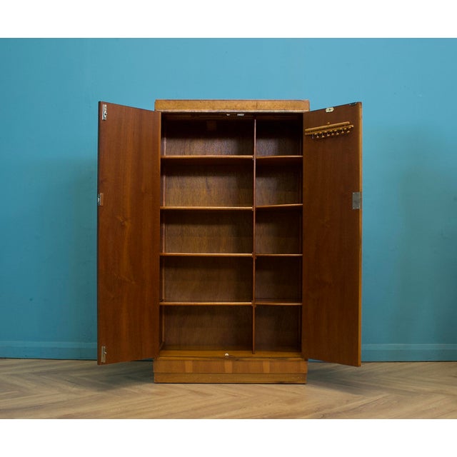 Art Deco British Burr Walnut Cabinet, 1930s For Sale - Image 3 of 8