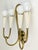 Ivory Metal and Brass Four-Light Wall Lamps, 1950s, Set of 4 For Sale - Image 12 of 18