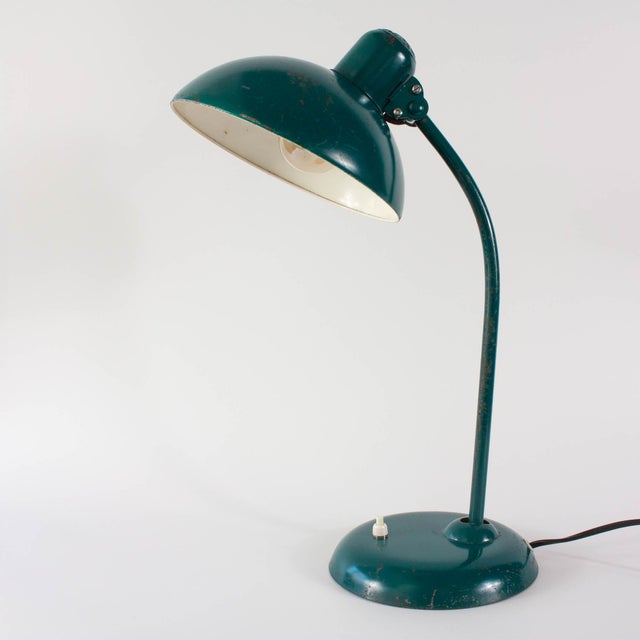 Mid-Century Modern Vintage 6556 Table Lamp in Sea-Green by Christian Dell for Kaiser Idell, 1950s For Sale - Image 3 of 18